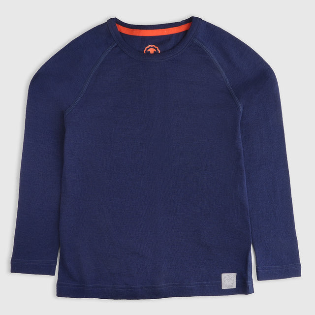 Junior Snicket Merino 200 Long Sleeve Crew (Navy)