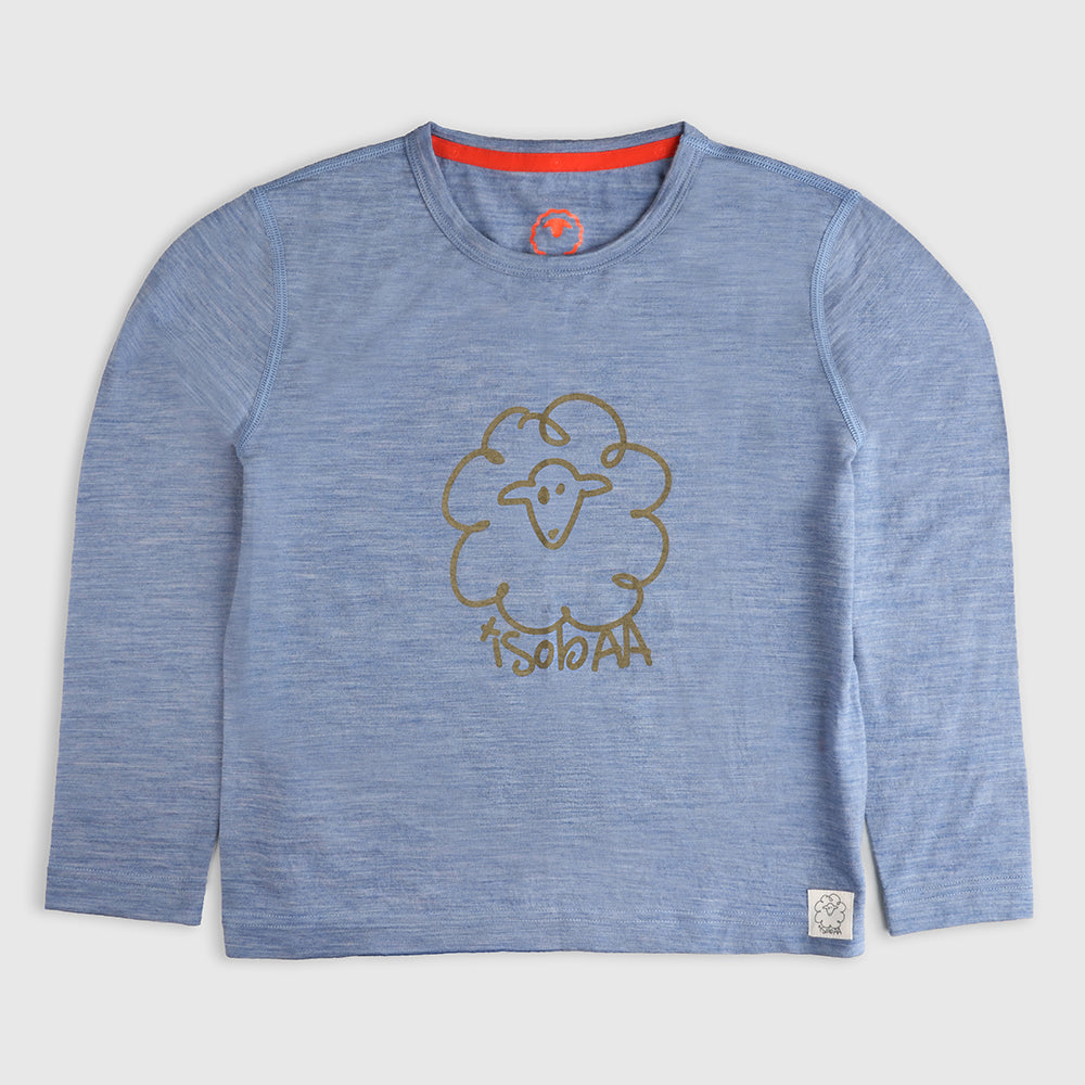 Kids Merino 150 Wool Explorer LS Tee (Sky)