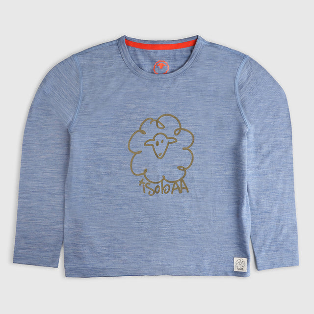 Kids Merino 150 Wool Explorer LS Tee (Sky)