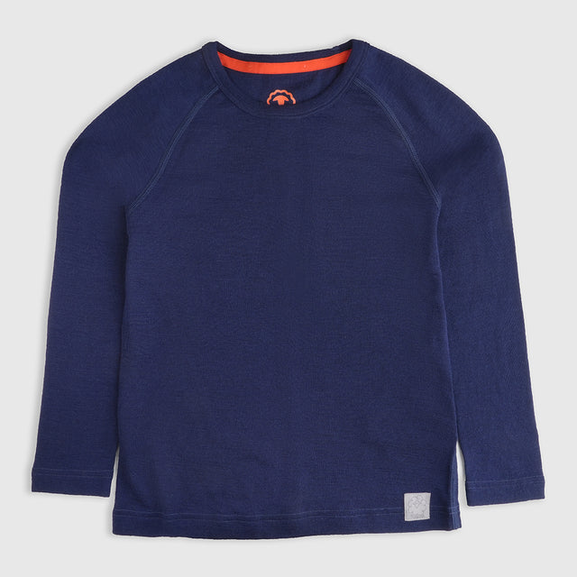 Kids Snicket Merino 200 Long Sleeve Crew (Navy)