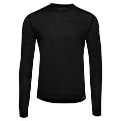 Mens 120 Ultrafine LS Crew (Black)