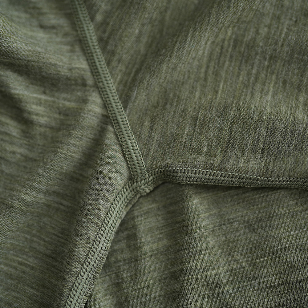 Mens 120 Ultrafine LS Crew (Olive)