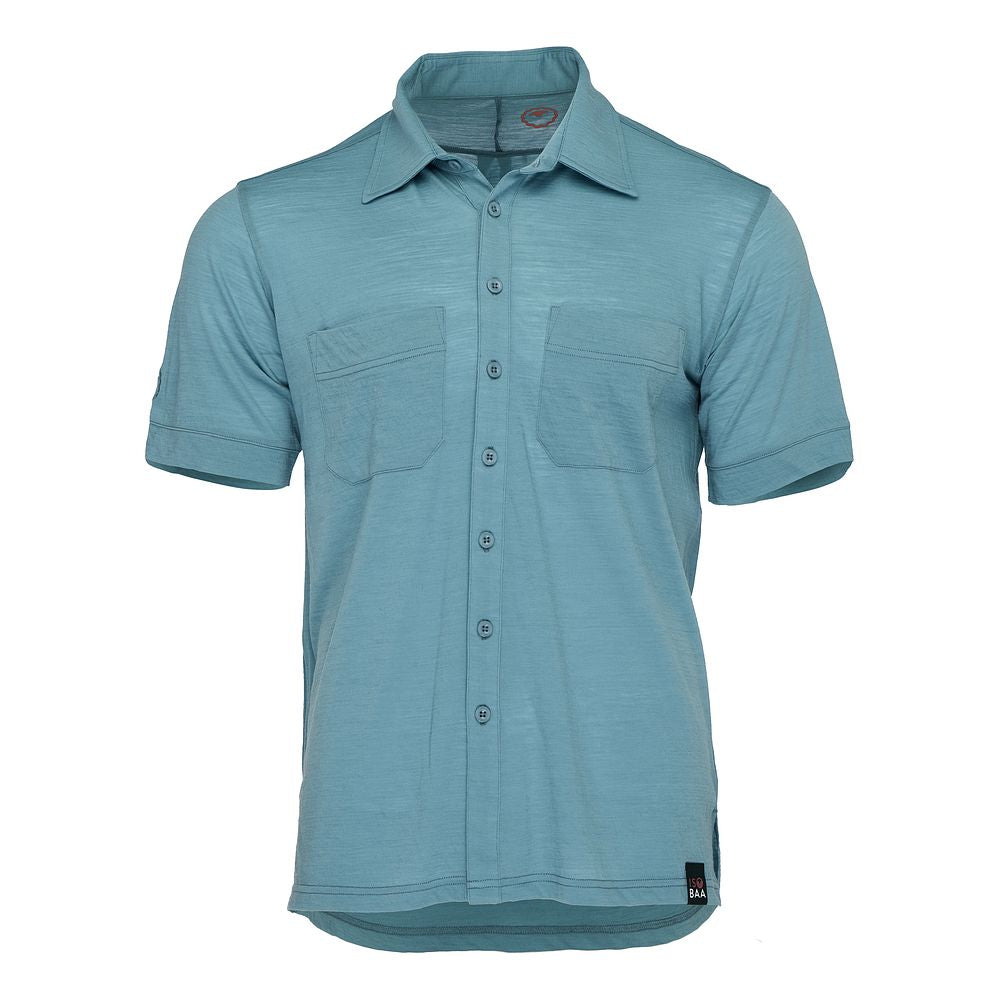 Mens 120 Ultrafine SS Shirt (Lagoon)