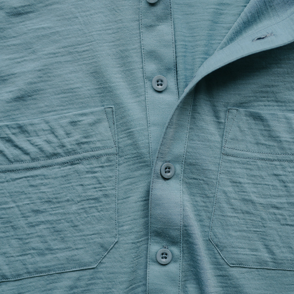 Mens 120 Ultrafine SS Shirt (Lagoon)