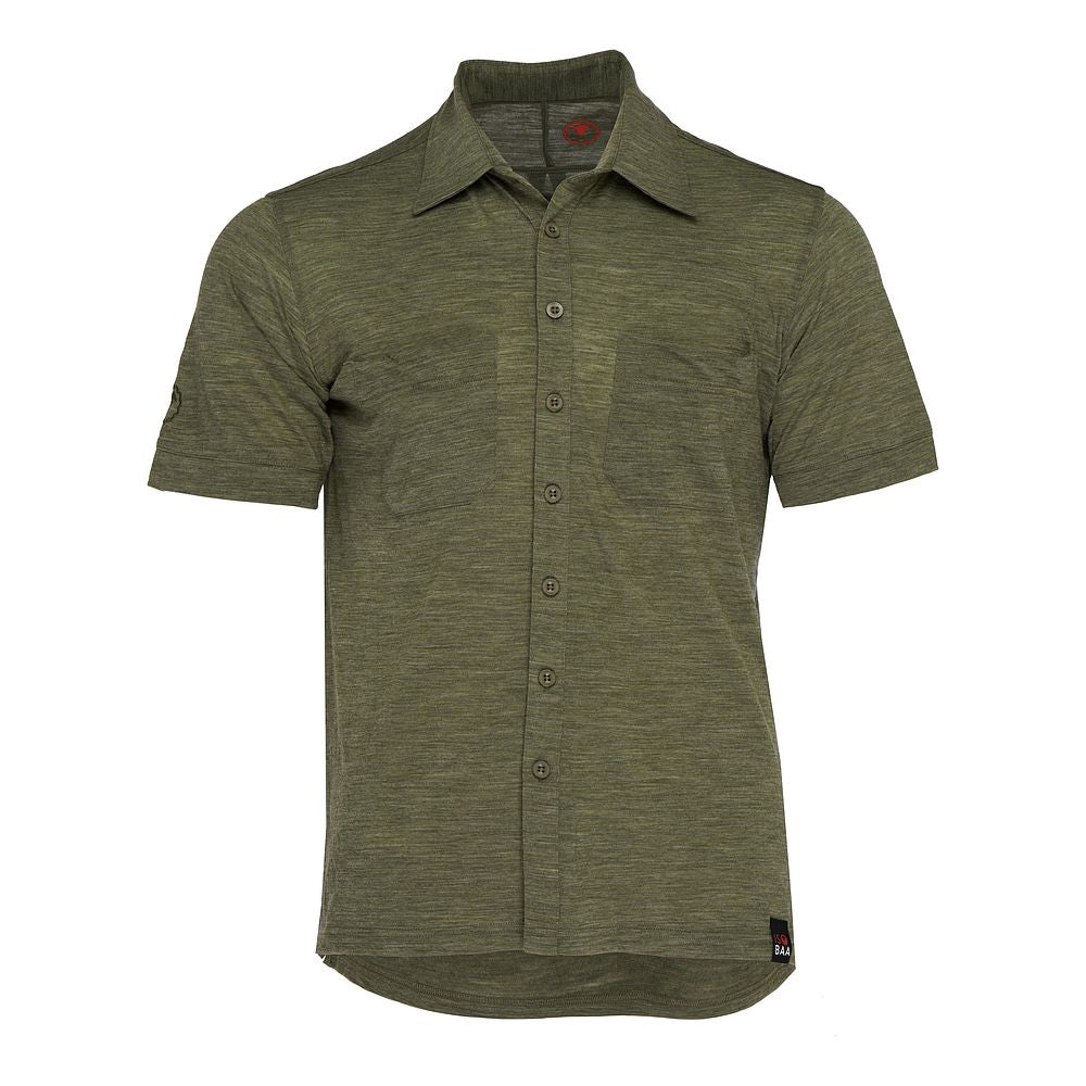 Mens 120 Ultrafine SS Shirt (Olive)