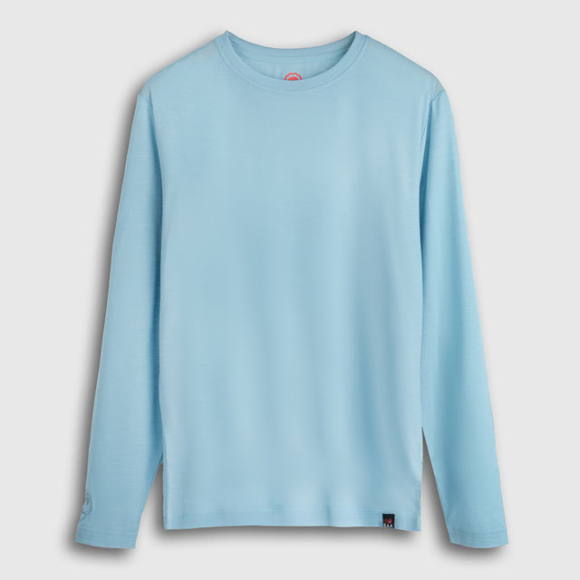 Mens Merino Blend 125 Ultrafine LS Crew (Lagoon)