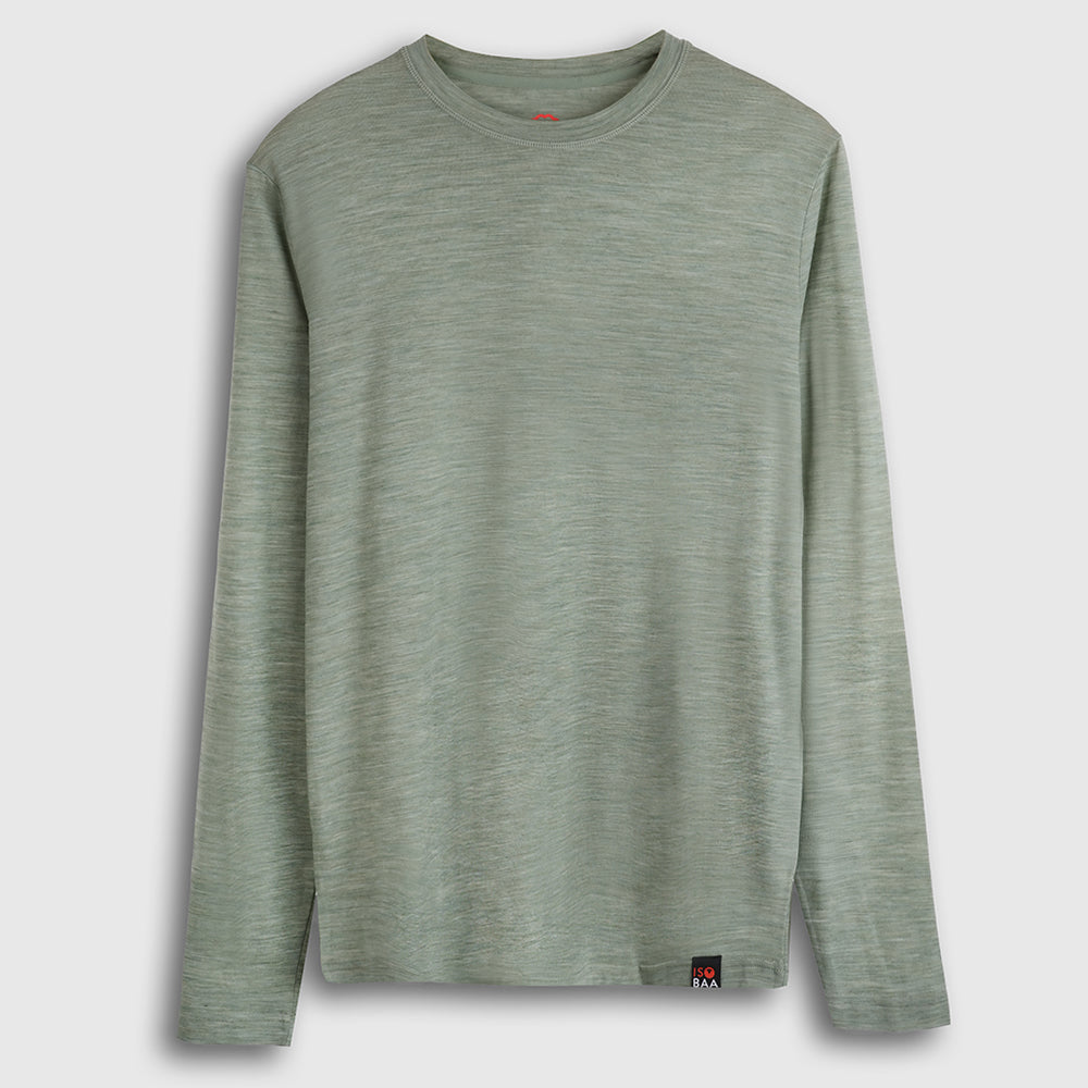 Mens Merino Blend 125 Ultrafine LS Crew (Olive)
