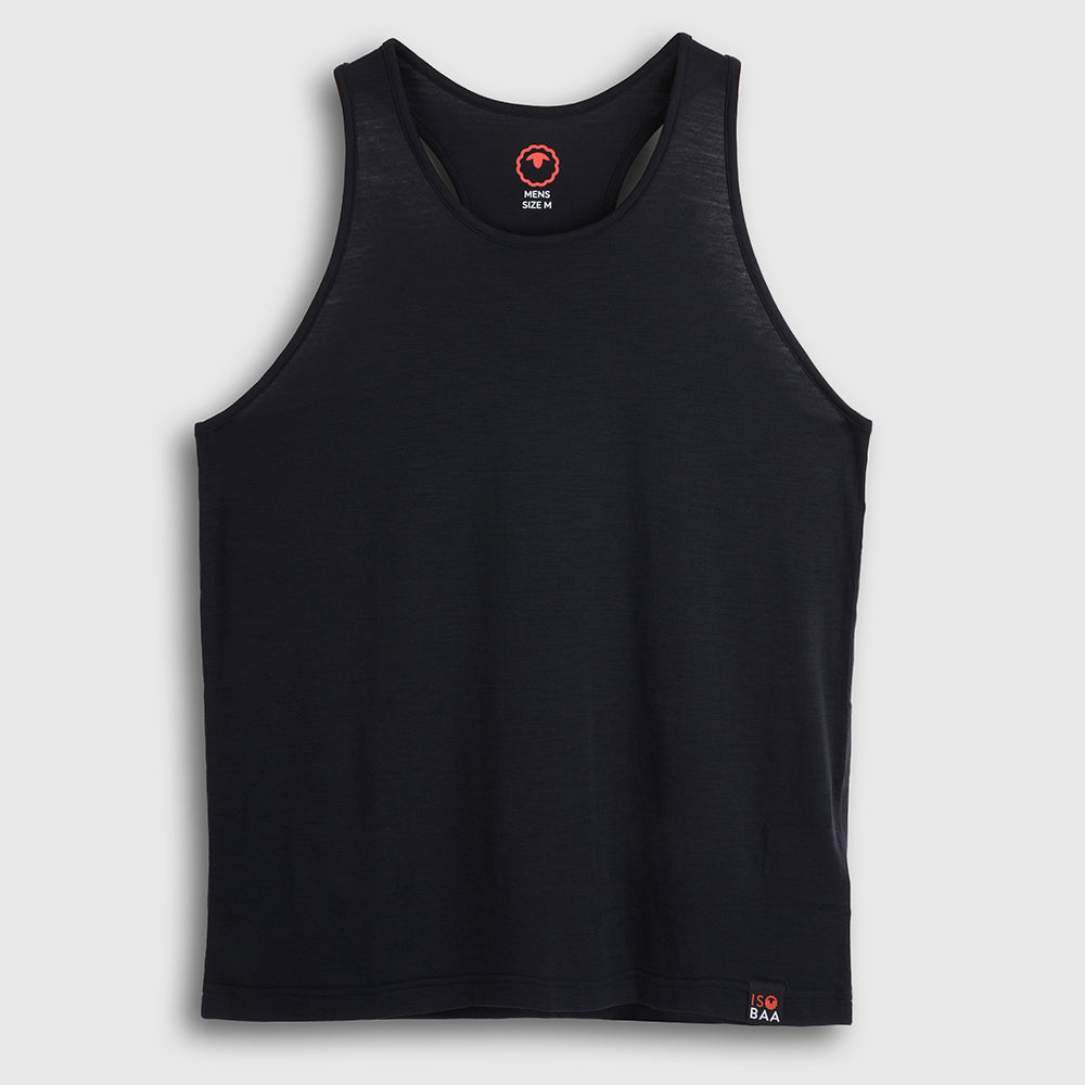 Mens Merino Blend 125 Ultrafine Racer Vest (Black)