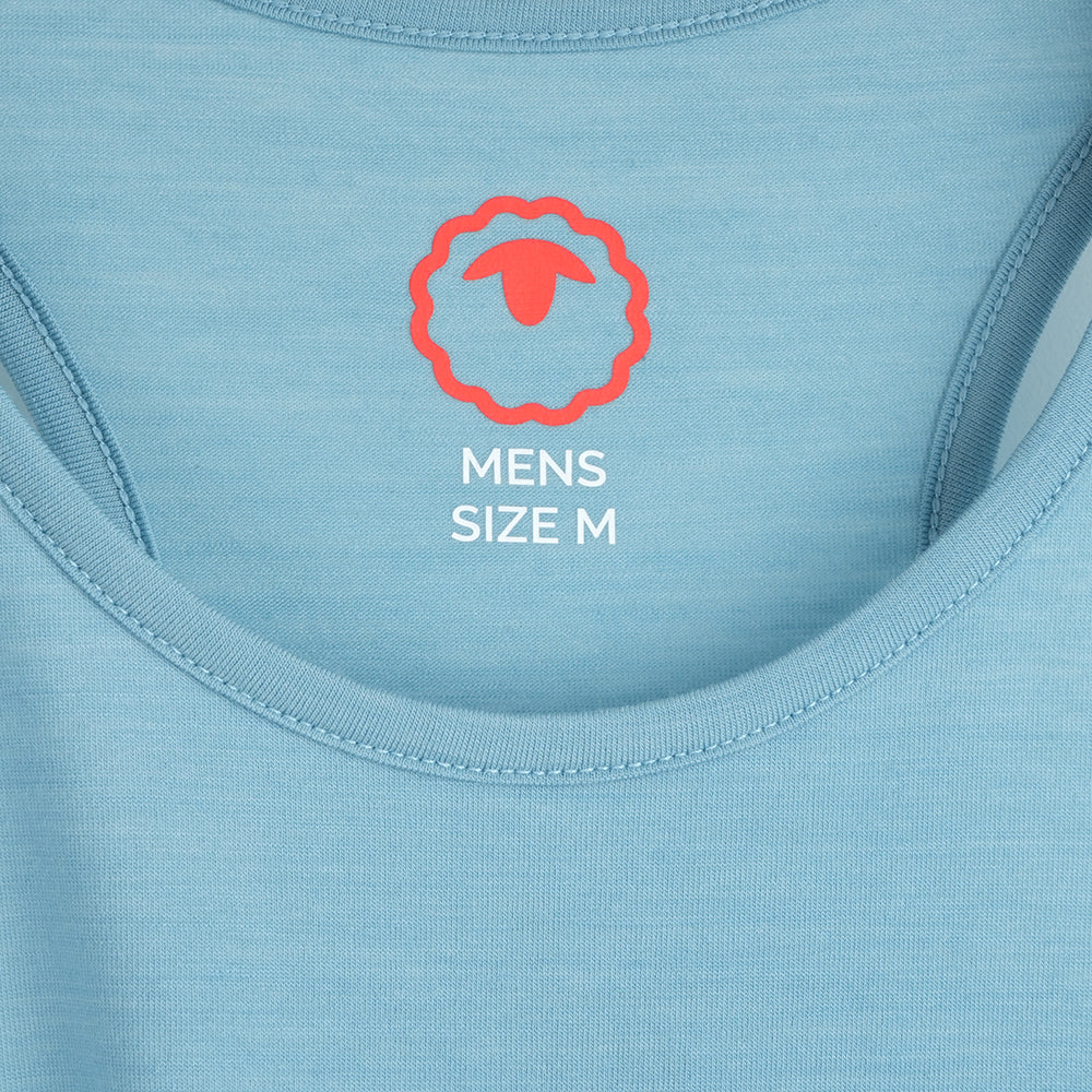 Mens Merino Blend 125 Ultrafine Racer Vest (Lagoon)