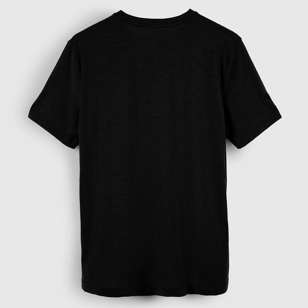 Mens Merino Blend 125 Ultrafine SS Crew (Black)