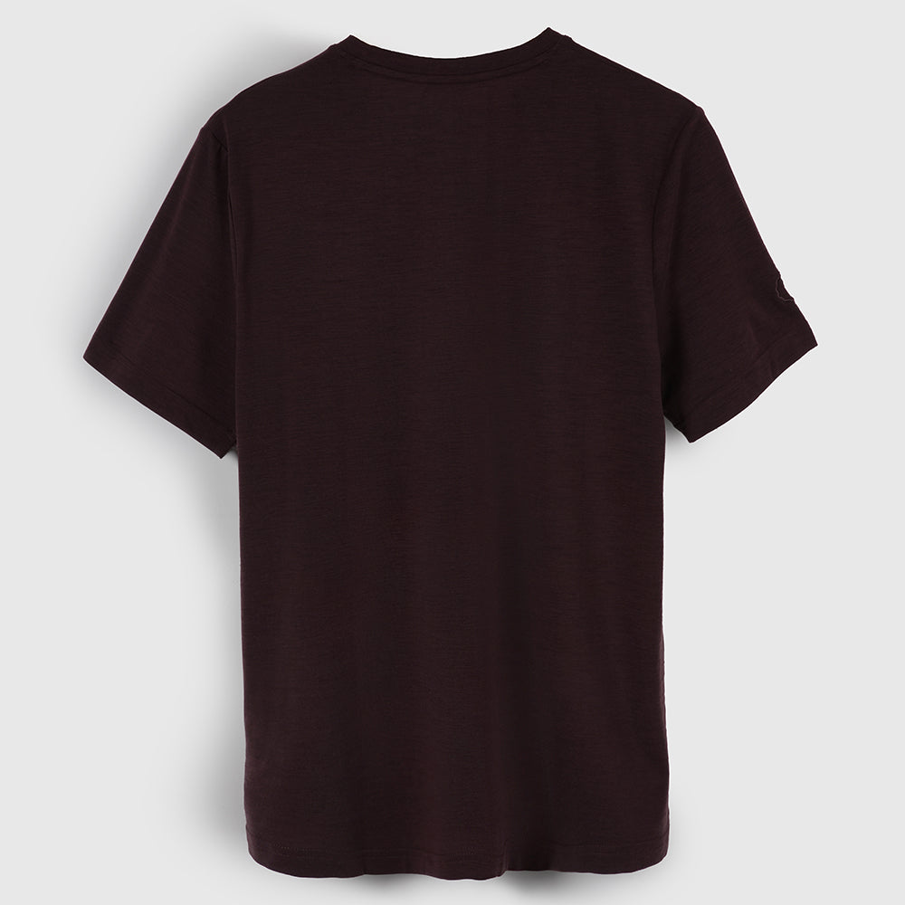 Mens Merino Blend 125 Ultrafine SS Crew (Brown Stone)