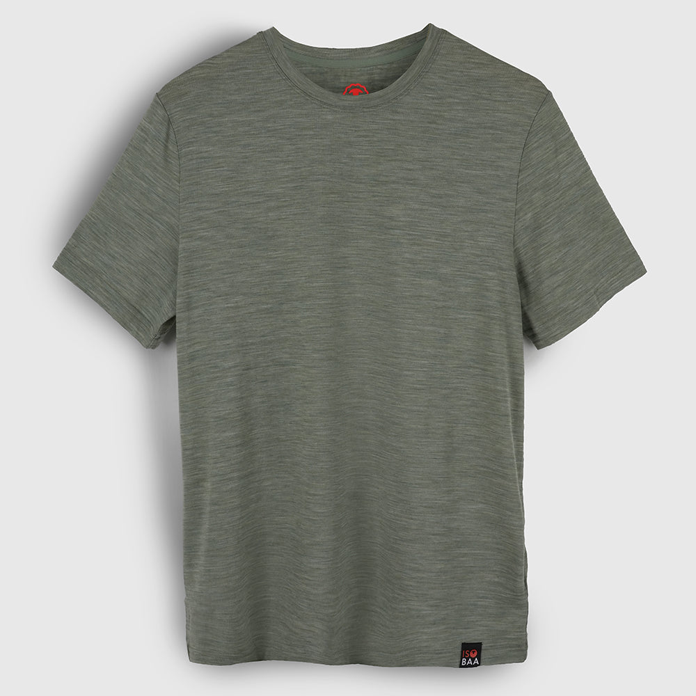 Mens Merino Blend 125 Ultrafine SS Crew (Olive)