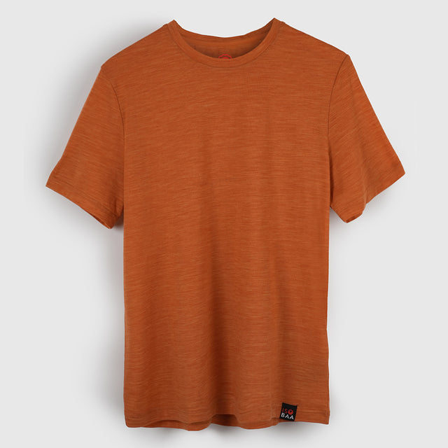 Mens Merino Blend 125 Ultrafine SS Crew (Spice)