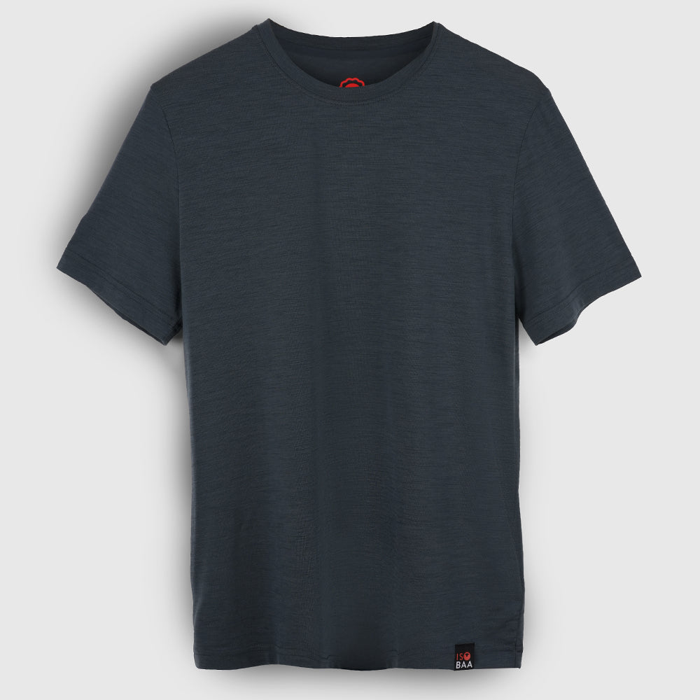 Mens Merino Blend 125 Ultrafine SS Crew (Turbulence)