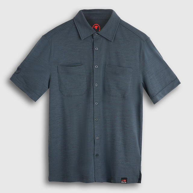 Mens Merino Blend 125 Ultrafine SS Shirt (Turbulence)