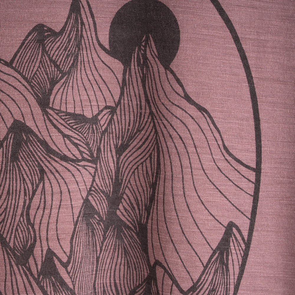 Mens Merino 150 Mountains Tee (Burlwood/Smoke)