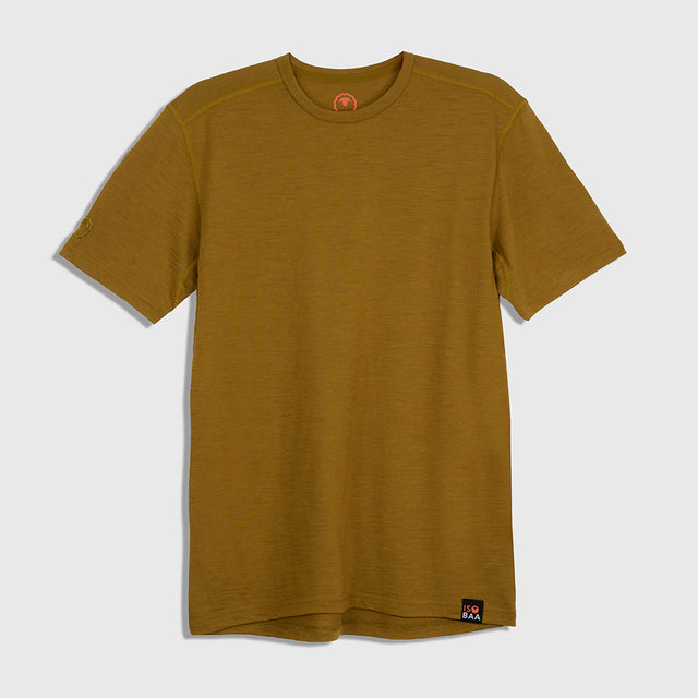 Mens Merino 150 Short Sleeve Crew (Dull Gold)