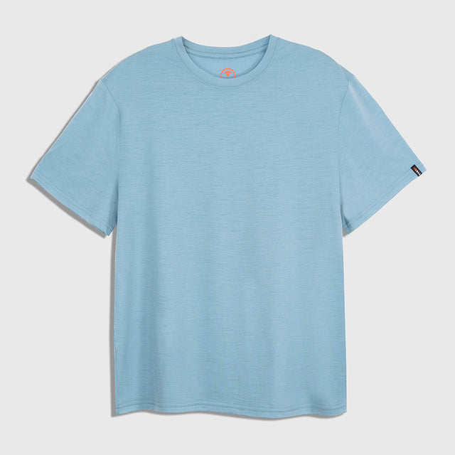 Mens Merino 150 Short Sleeve Relaxed Crew (Lagoon)