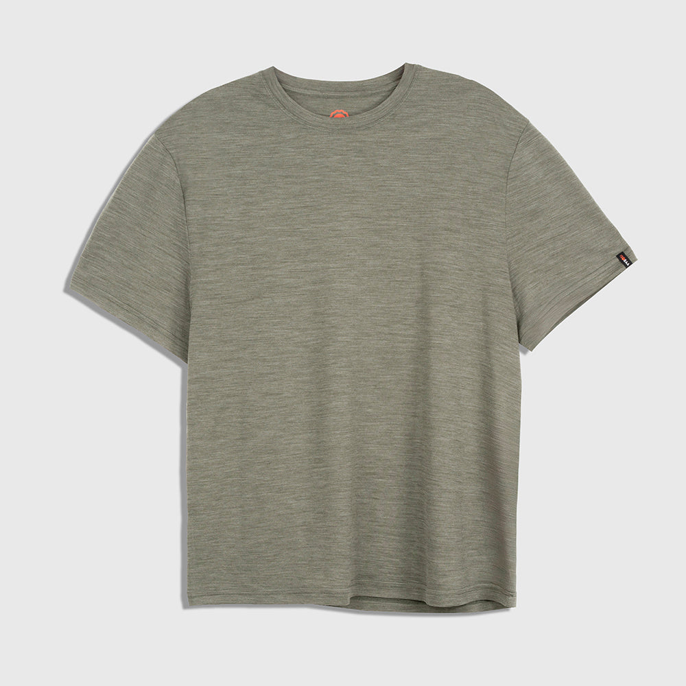 Mens Merino 150 Short Sleeve Relaxed Crew (Olive)