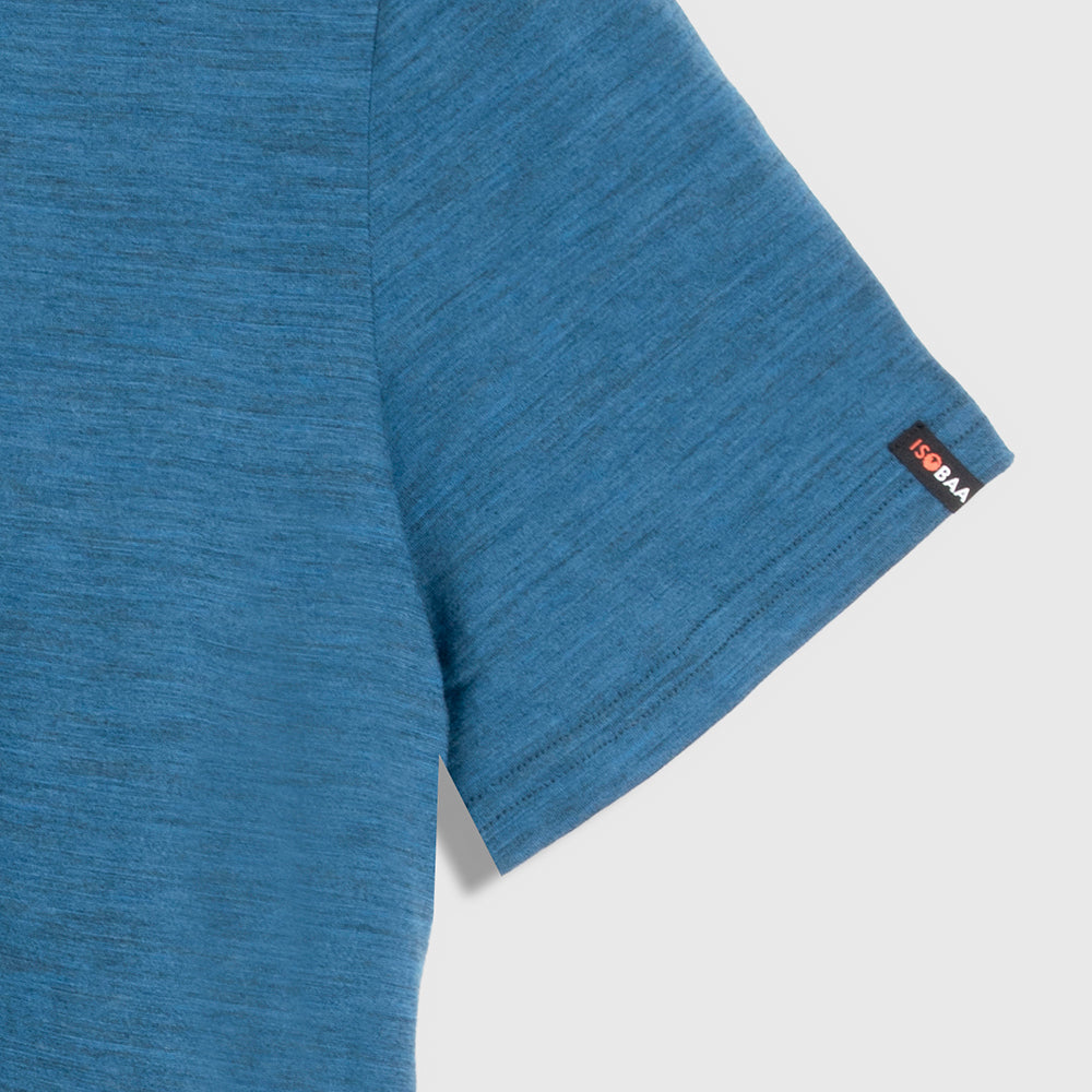 Mens Merino 150 Stamp Summit Tee (Petrol)