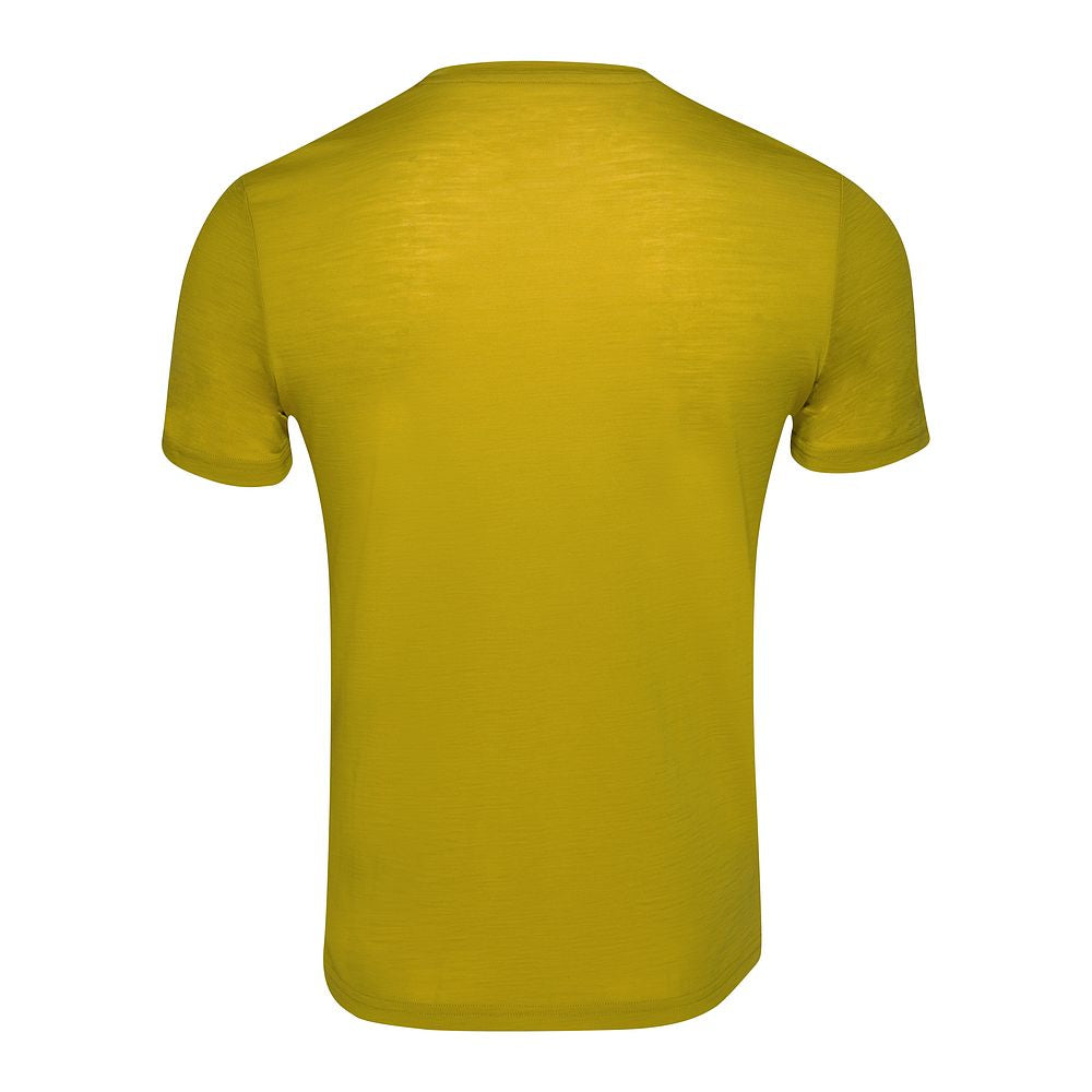 Isobaa Mens Merino 150 Peaks T-Shirt (Lime/Petrol)