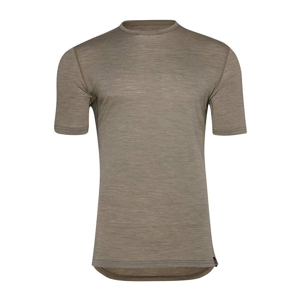 Mens Merino 150 Short Sleeve Crew (Truffle/Melange)