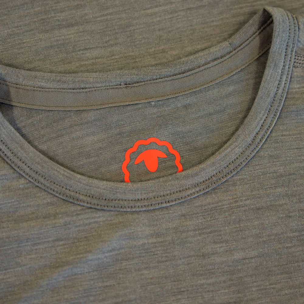 Mens Merino 150 Short Sleeve Crew (Truffle/Melange)