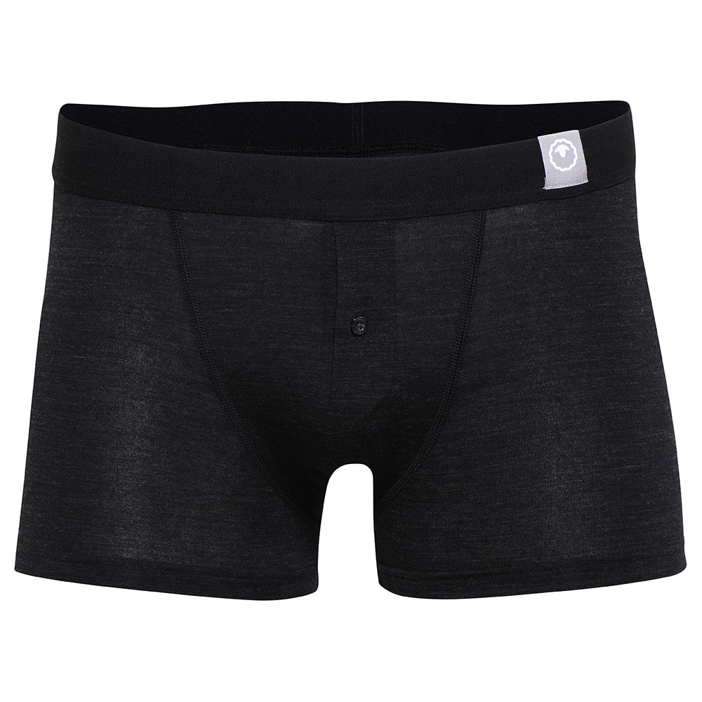 Mens Merino Blend 160 Fly Trunks (Black Melange)