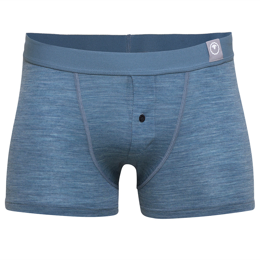 Mens Merino Blend 160 Fly Trunks (Ocean Melange)
