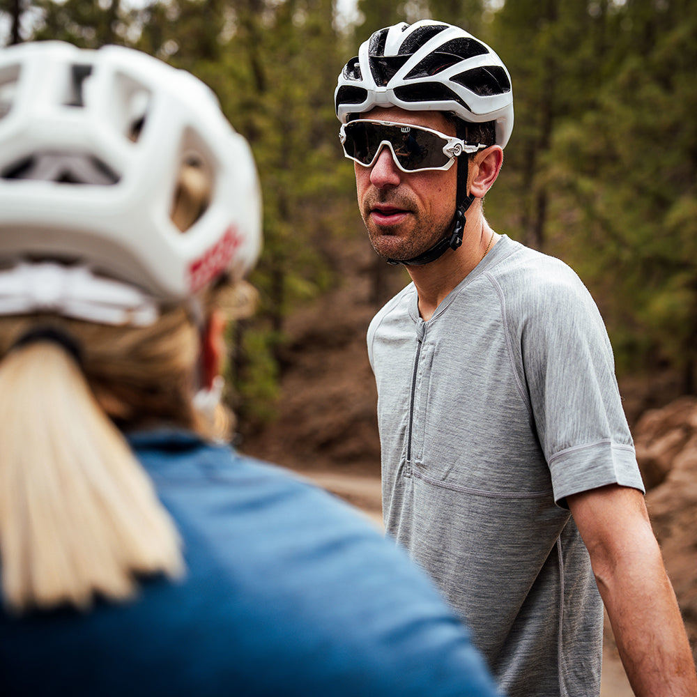 Mens 160 SS Cycle Zip Top (Cloud Melange) | Model: Joe