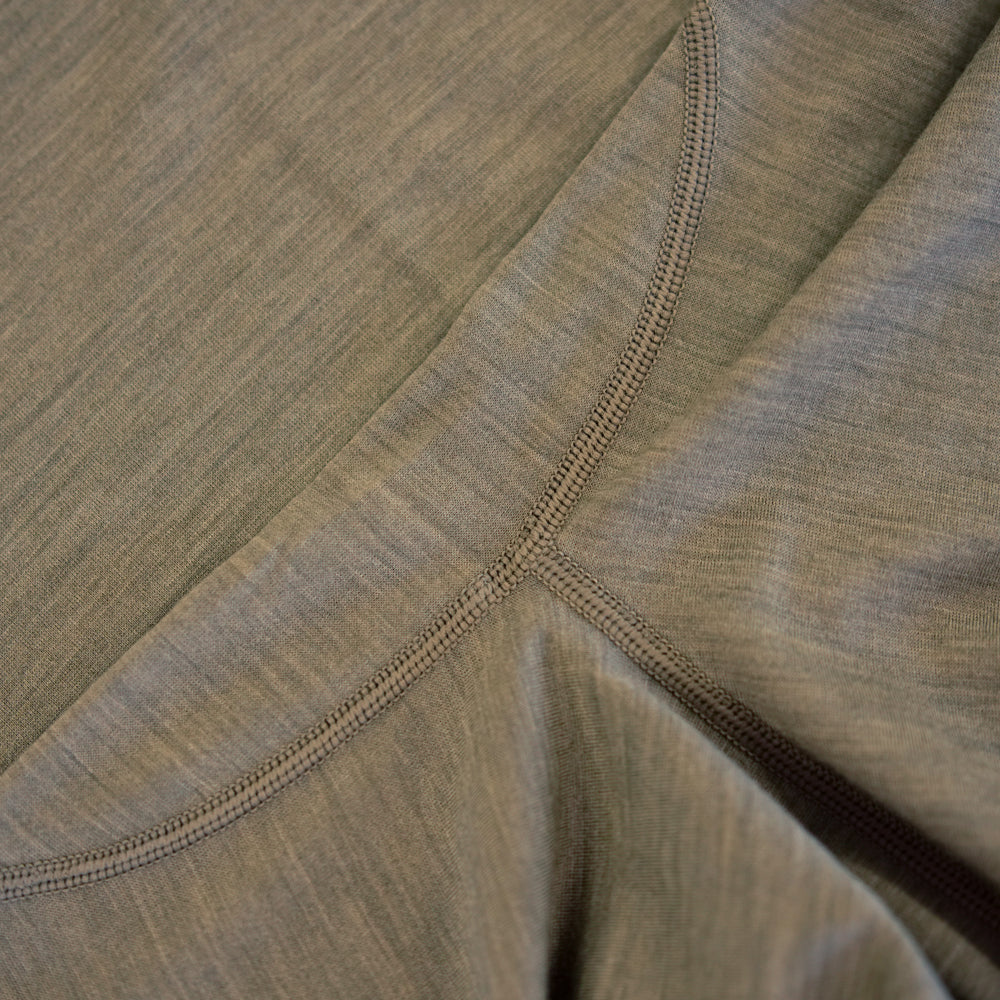 Isobaa Mens Merino 180 Long Sleeve Crew (Truffle/Melange)