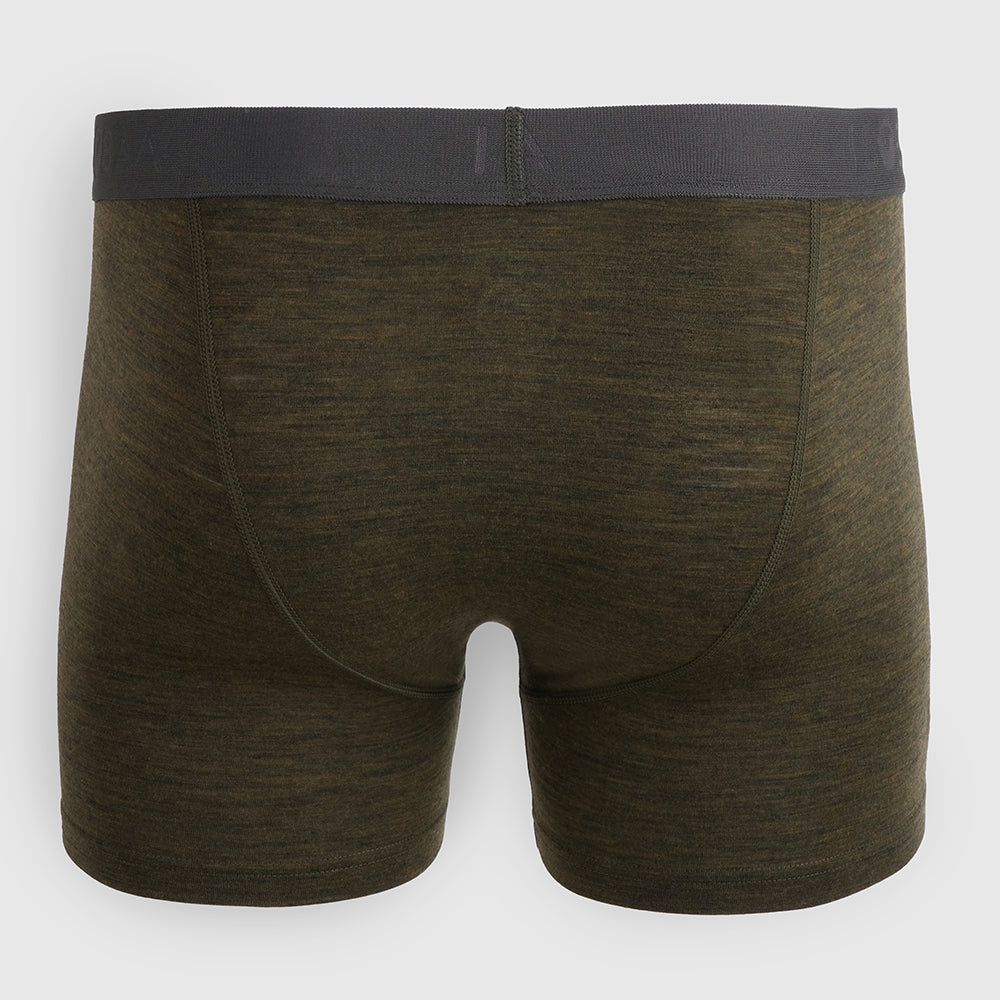 Mens Merino Blend 180 Boxers (2 Pack - Dark Olive)