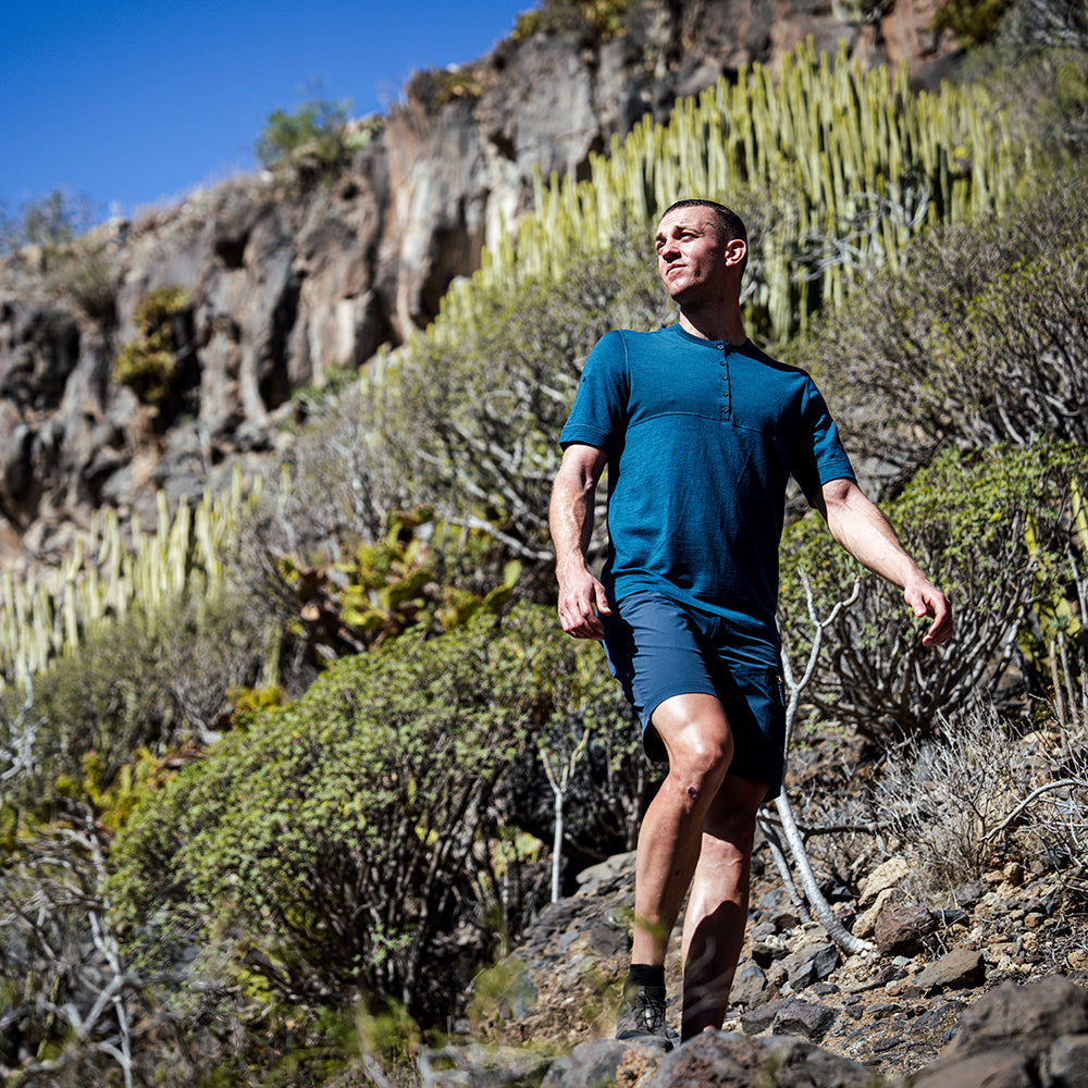 Mens 180 SS Hiking Top (Petrol) | Model: Barnaby