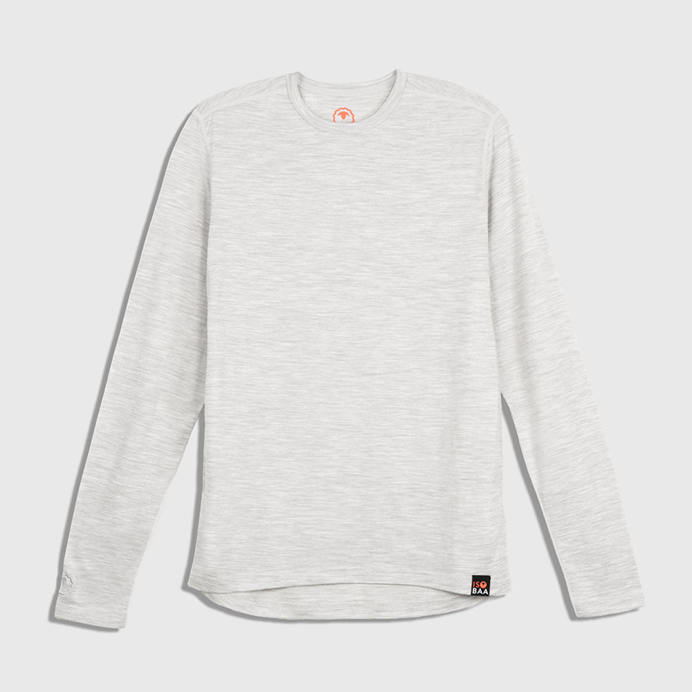 Mens Merino 180 Long Sleeve Crew (Jute)