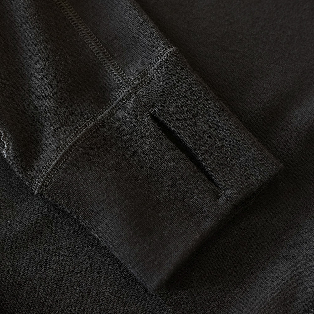 Isobaa Mens Merino 320 Long Sleeve Half Zip (Black/Smoke)