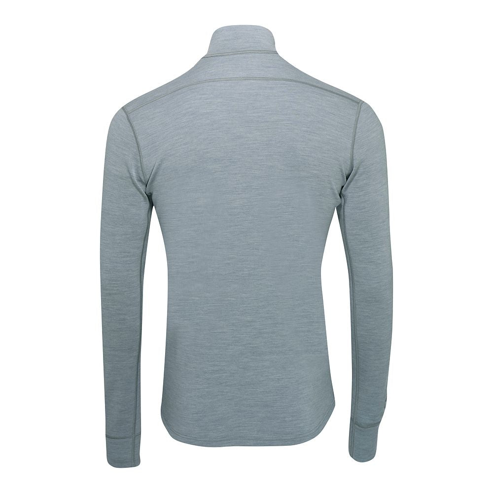Isobaa Mens Merino 320 Long Sleeve Half Zip (Cloud Melange/Smoke)
