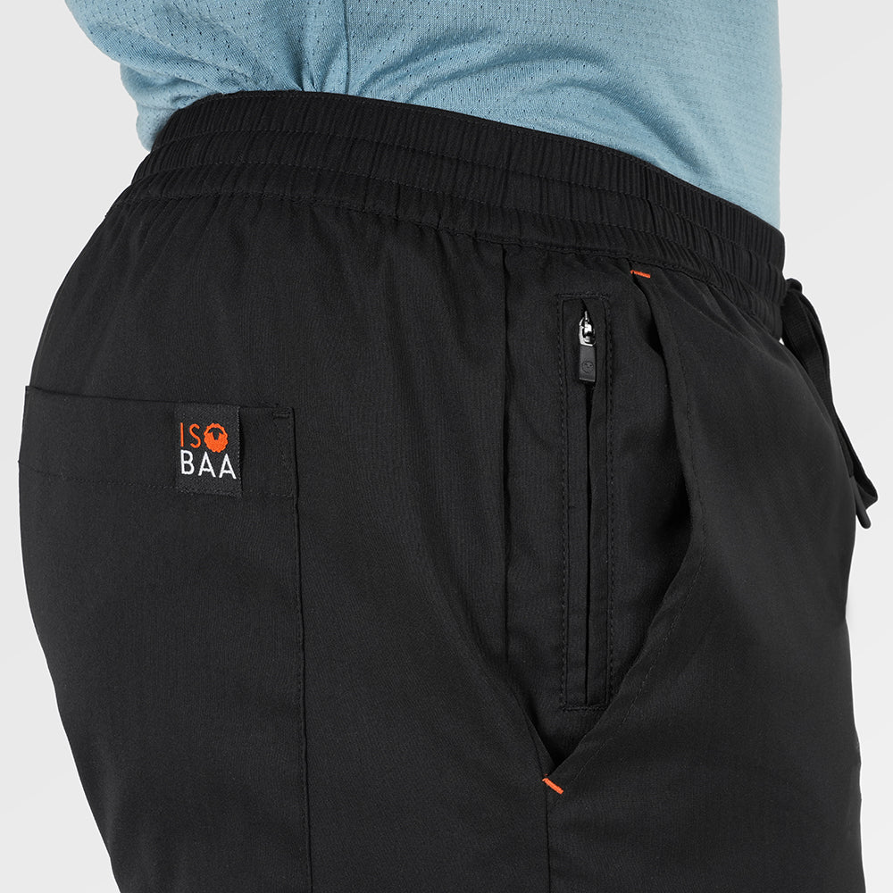 Mens Merino Active Blend Travel Shorts (Black)