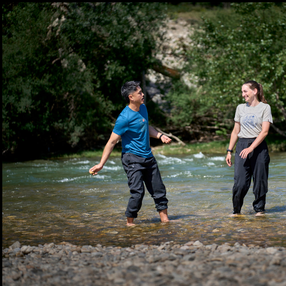 Mens Merino Active Blend Travel Trousers (Black) | Model: Minh