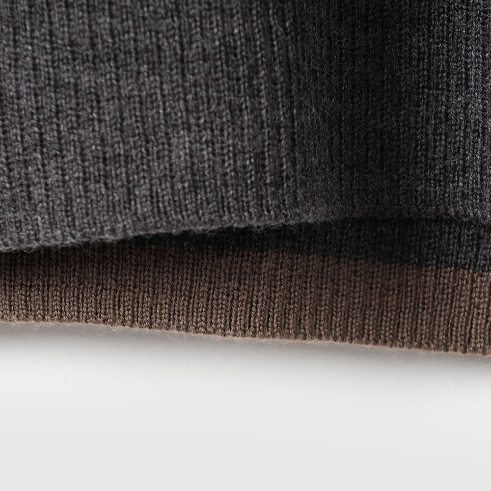 Herren Cinder Merino Moss Stitch Crew Sweater (Chocolate)