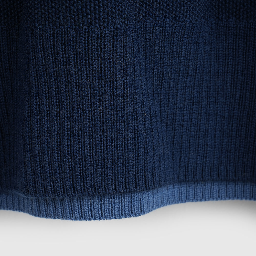 Herren Cinder Merino Moss Stitch Crew Sweater (Navy)