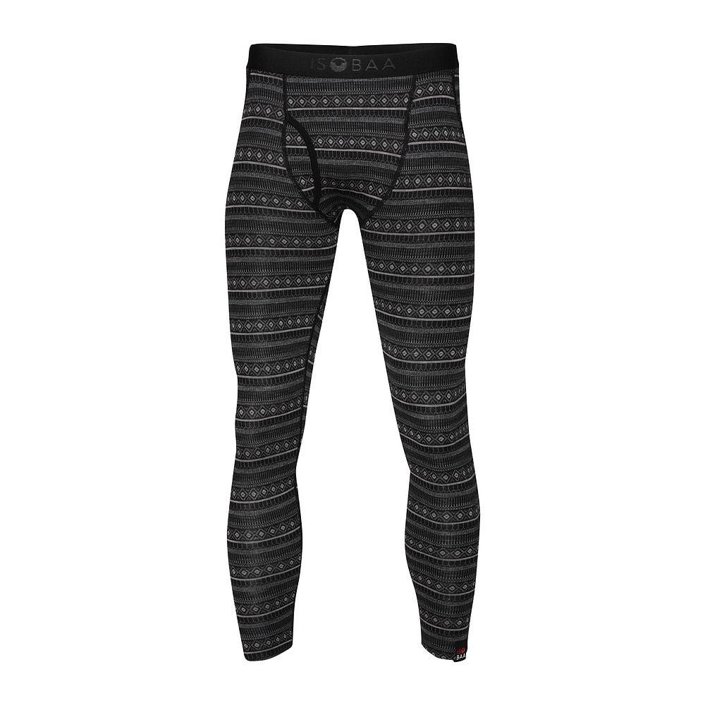 Mens Merino Blend 250 Fairisle Jacquard Tights (Black/Smoke/Charcoal)
