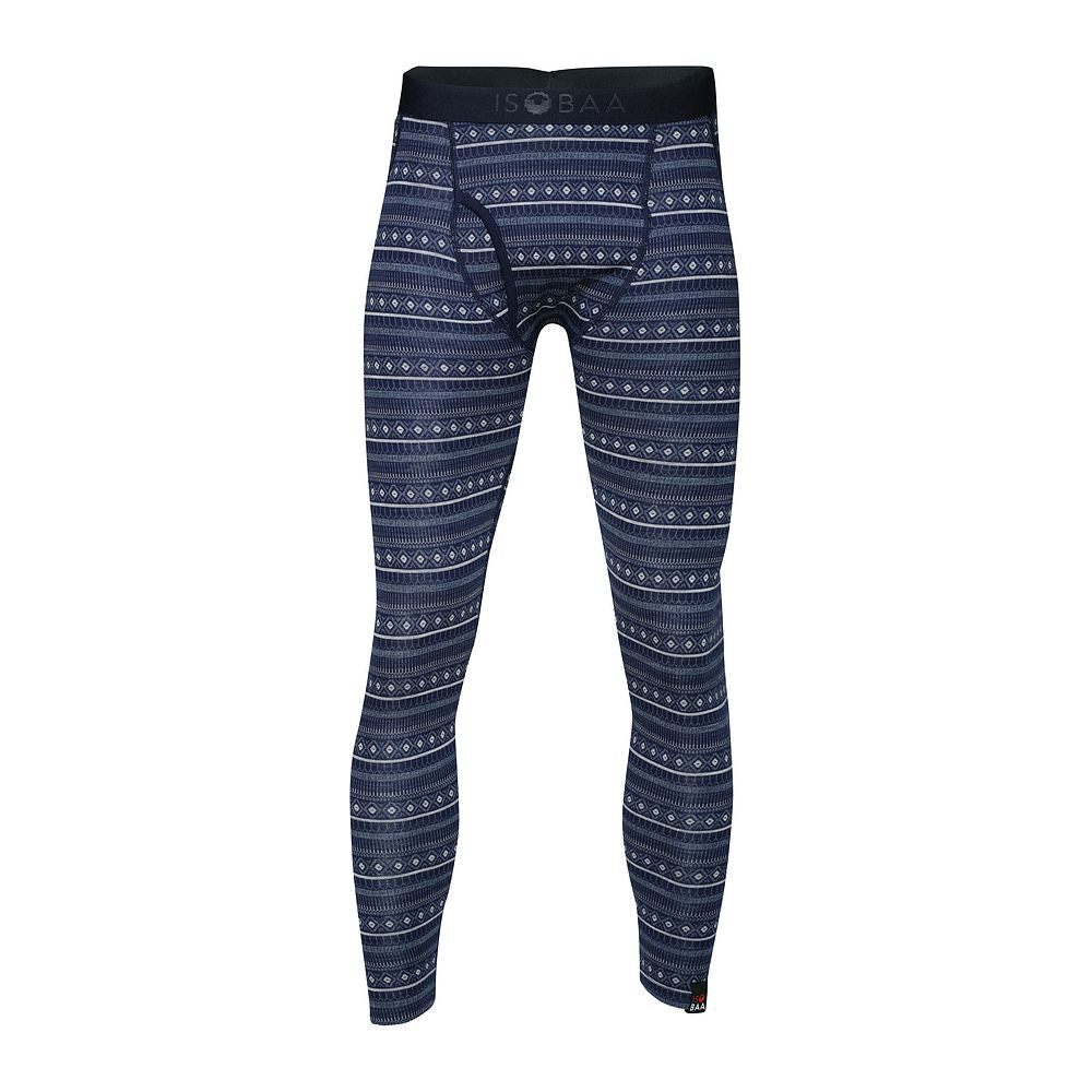 Mens Merino Blend 250 Fairisle Jacquard Tights (Navy/Denim/Cloud)