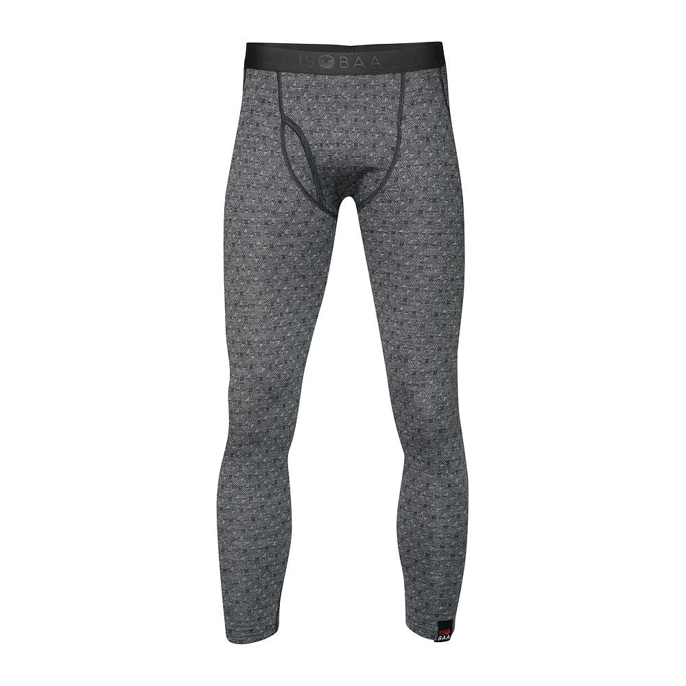 Mens Merino Blend 250 Geometric Jacquard Tights (Smoke/Charcoal)