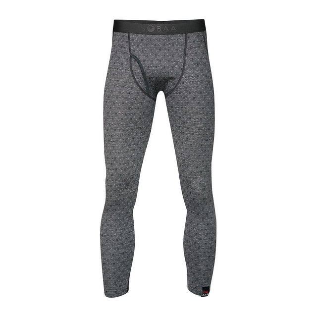 Mens Merino Blend 250 Geometric Jacquard Tights (Smoke/Charcoal)