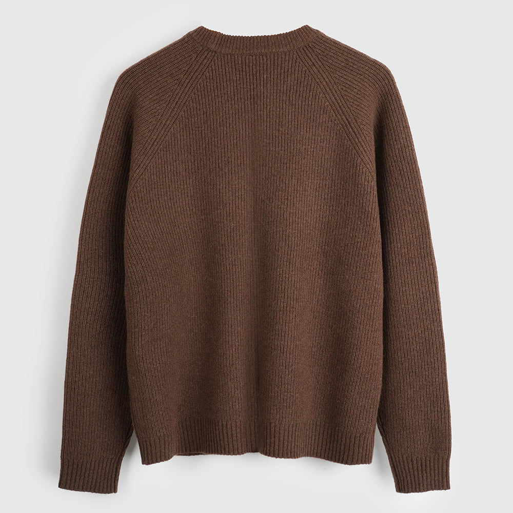 Mens Herdwick Merino Crew Sweater (Brown)