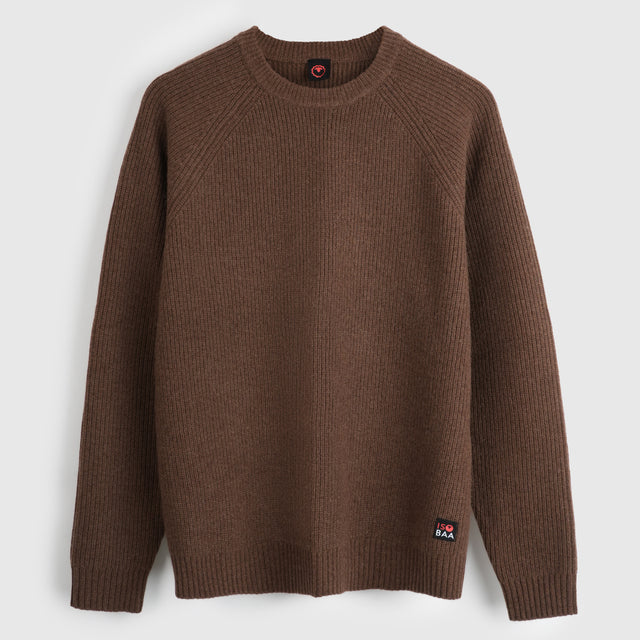 Mens Herdwick Merino Crew Sweater (Brown)