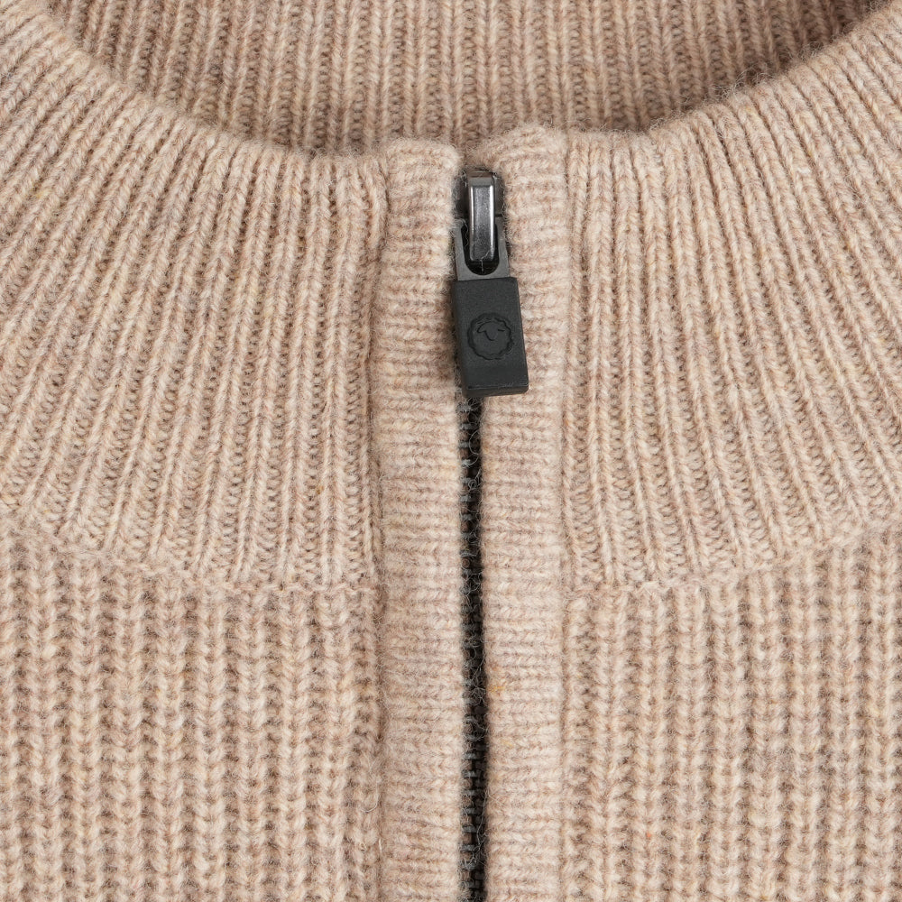 Mens Herdwick Merino Half Zip Sweater (Natural)