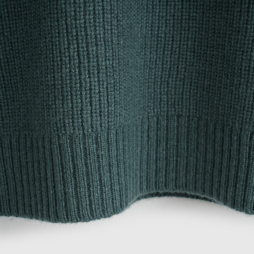 Herren Herdwick Merino Pullover mit Halbreißverschluss (Sea Green)