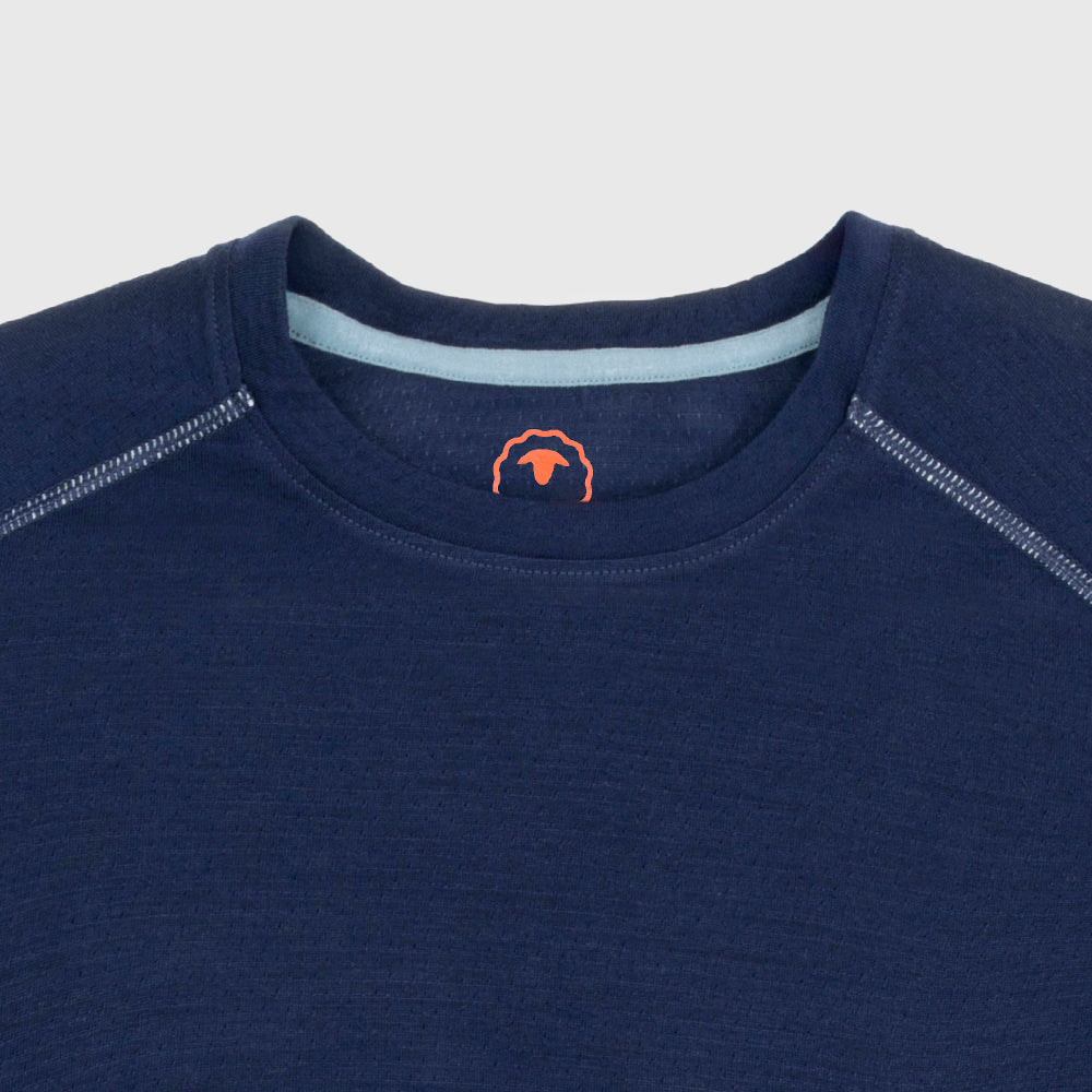 Mens Merino 150 Active Blend Short Sleeve Crew (Navy)