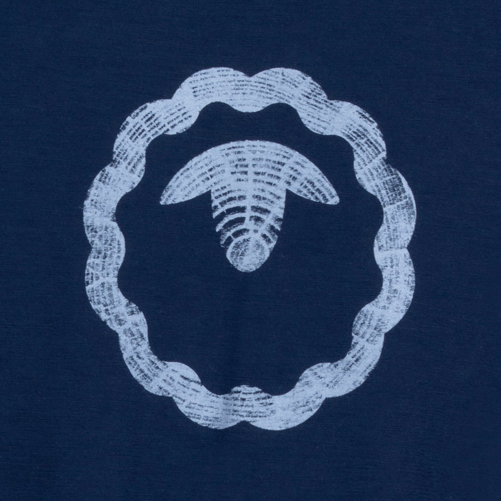 Mens Merino 150 Emblem Relaxed Tee (Navy/Sky)